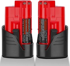 Kunlun 2 Pack 3.0Ah 12V Battery Replacement For Milwaukee M12 Battery Lithium - £30.60 GBP