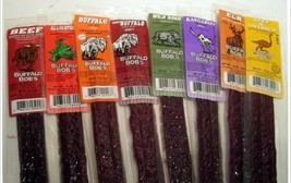Buffalo Bob&#39;s Exotic Game Jerky - 10 Pack Variety Bundle **FREE SHIPPING** - £13.98 GBP