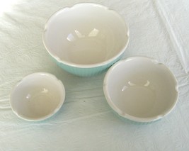  MARTHA STEWART  3 Piece (3”, 4”, &amp; 5”) Round Prep Mixing Bowl Set - £12.01 GBP