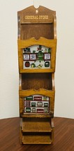 Vintage Illustrated Wood Hanging Wall Letter Box ~ General Store Themed - £23.69 GBP