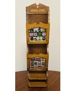 Vintage Illustrated Wood Hanging Wall Letter Box ~ General Store Themed - £23.19 GBP