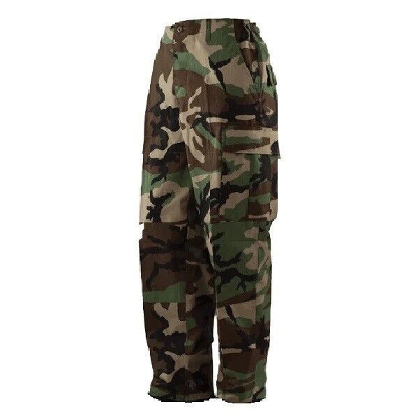 NEW YOUTH WOODLAND BDU MILITARY CAMOFLAUGE PANTS MADE IN THE USA SIZE 16 - $19.12
