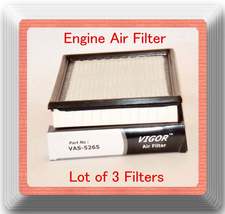Lot of 3 Engine Air Filter SA5265 Fits : Chrysler &amp; Dodge V6 2.7L 3.2L 3.5L - £15.71 GBP