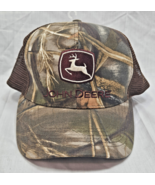 John Deere Camo Camouflage Hunting Hat Cap Mesh Back Trucker - $12.24 CAD