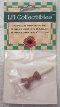 Li&#39;l Collectibles Kaolin Miniature Dollhouse Taper Candle w/ Holder BD28... - $4.94