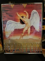 Vintage LED ZEPPELIN Carnival Prize Poster 20&quot; x 16&quot; 1980&#39;s VGUC Frame Swan Song - £23.33 GBP