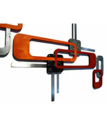 Orange, Real Red Abstract Wall hangings, Contemporary Wall Sculpture Lar... - $431.71 CAD