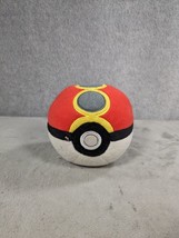 Pokemon Pokeball Plush Red White Toy Round Ball Soft Toy Stuffed - $7.98