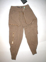 New Womens Designer Pants Italy 40 2 4 Brown Viscose Gaetano Navarra Jog... - $460.35