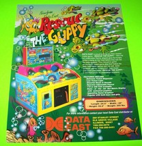Rescue The Guppy Arcade FLYER Original Fish Game Vintage Retro Artwork U... - $18.05