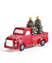 Truck Salt and Pepper Shaker Set with Christmas Trees Ceramic Country 5.... - $34.64