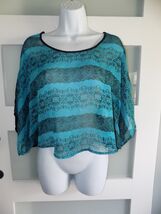 Dream Out Loud Sheer Lightweight Summer Batwing Trim Top Size M Junior's - $13.50