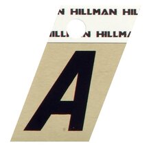 Hillman 840494 1.25 Inches Letter A Angle Cut Self Adhesive Sign, Gold a... - $24.79 CAD
