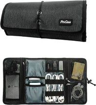 The Procase Electronic Organizer Is A Roll-Up Tech Carrying Case That Is - $31.93