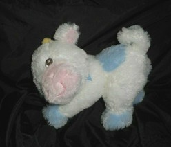 9&quot; 2015 Garanimals Baby White &amp; Blue Cow Stuffed Animal Plush Toy Soft Lovey - £10.63 GBP