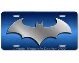 Batman Batarang Inspired Art Gray on Blue FLAT Aluminum Novelty License ... - £14.14 GBP