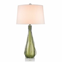 Currey &amp; Company 6674 Zephyr Table Lamp Green &amp; Clear Mid Century Modern Horchow - £417.30 GBP