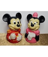 Vintage 1970s Mickey &amp; Minnie Mouse Finger Puppets  PVC Walt Disney Prod... - $17.79