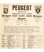 1957 Peugot Saloons Wagon Cryodon Import Advertisement Autocar Automobil... - $42.12 CAD