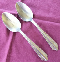 2 Soup Spoons Allegheny WBW Stainless WBW1 Pattern 7&quot; Glossy #111048 - £6.32 GBP
