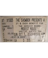 MODEST MOUSE 2003 Ticket Stub Showbox Presents Tickets West - $12.00 CAD