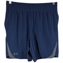 Navy Blue Under Armour Woven Fitted Shorts Mens Size Large Training Gray... - £15.97 GBP