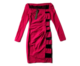 NWT Catherine Malandrino Black Label Psycho Hot Pink Stretch Wool Dress 0 $590 - £32.47 GBP