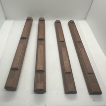 Set Of 4 Wooden Lincoln Logs Building Toys Brown Vintage Style - $14.60
