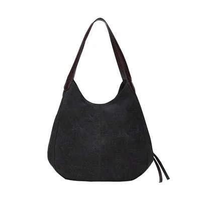 Women&#39;s Canvas Handbags High Quality Female Hobos Single Shoulder Bags Vintage S - £26.14 GBP