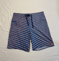 Patagonia Stretchy Board Shirts Blue Red Stripes Mens 34” Swim Beach Summer  - £13.60 GBP