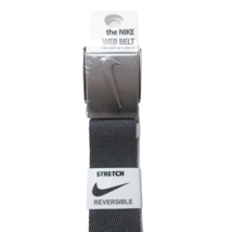 Nike Golf Men&#39;s Web Stretch Flex Reversible Belt Gray/Blue Adjustable to Size 42 - £27.48 GBP