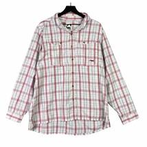 Mountain Khakis Jackson Hole Plaid Shirt Mens XL White Red Button Down Casual - £19.46 GBP