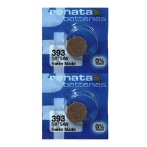 Renata 393 SR754W Batteries - 1.55V Silver Oxide 393 Watch Battery (10 Count) - £12.58 GBP+
