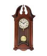 Bedford Clock Collection Delphine 27 Inch Mahogany Chiming Pendulum Wall... - £120.09 GBP