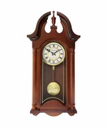 Bedford Clock Collection Delphine 27 Inch Mahogany Chiming Pendulum Wall... - $209.60 CAD