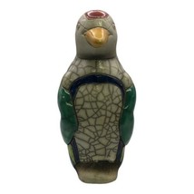 The Fenix Raku Pottery  6” PENGUIN Figurine Hand Made in South Africa Signed - £34.25 GBP