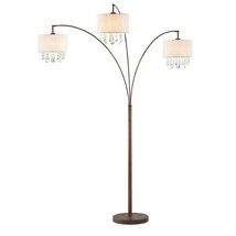 Artiva Lumiere IV 80 in. Antique Bronze LED Crystal Arc Floor lamp With Dimmer - £185.54 GBP