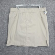 JAG Jeans Skort Women&#39;s Size 16W Sand Khaki On The Go Mid Rise Stretch S... - $31.78