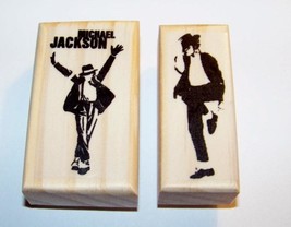 MICHAEL JACKSON Lot of 2 Brand New Mounted Rubber Stamps -I&#39;m Bad, The U... - $18.00