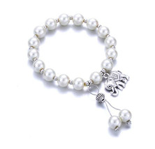Fashion сharm elastic pearl elephant DLBC06W - $8.99