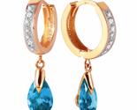 Galaxy Gold 14K Solid Gold Natural Diamond &amp; Amethyst Hoop Earrings for ... - $759.36