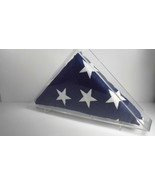 Burial casket flag clear acrylic display case veterans memorial    5&#39; x ... - $61.08