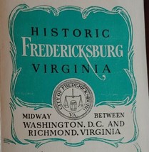 Historic Fredericksburg Virginia Places of Interest Brochure Booklet Map... - £19.03 GBP