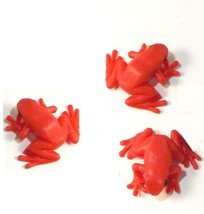 Doll House Shoppe Toy Poison Dart Frog Set/3 Red Game Pcs Micro-mini Miniature - £3.52 GBP