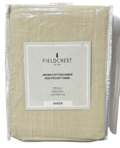 Fieldcrest Arden Cotton Sheer Rod Pocket Panel Cotton Woven Texture Sheer Stone - $27.99