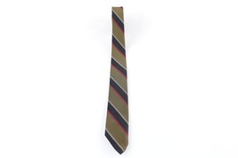 Vintage 60s 70s Rockabilly Striped Color Block Skinny Neck Tie Dress Tie Wedding - £19.67 GBP