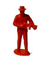 Louis Marx Untouchables Capone robber Toy Soldier plastic figure RED Tommy gun - £23.77 GBP