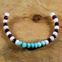 Turquoise Garnet White Opal Beads Briolette Natural Loose Gemstone Jewelry - £2.35 GBP