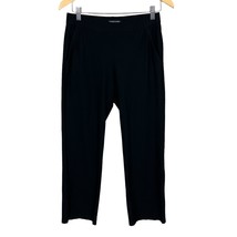 Eileen Fisher Pants Womens PS Petite Small Black Crepe Straight Leg Pull On - £31.84 GBP