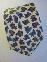 Paco Rabanne Paris France Silk Twill Ancient Madder Paisley Mens Tie Italy - £12.15 GBP